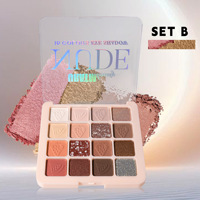 Palette multifonctionnelle de poudre minérale pour les yeux, le blush, l'illuminateur, le contour, finitions mates et scintillantes, imperméable, foncé, vente en gros