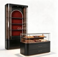 Vitrine à cigares sur mesure avec tiroirs de rangement, directement de l'usine, présentoir à tabac de luxe OEM pour clubs et hôtels