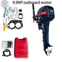 Nouveau moteur hors-bord manuel en alliage d'aluminium pour bateau, modèle 9,9 CV, 2 temps, à arbre long