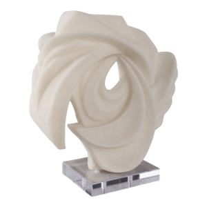 Scultura astratta in resina a spirale su base acrilica per decorazione domestica, mensola o statua decorativa da tavolino - Product Image 2