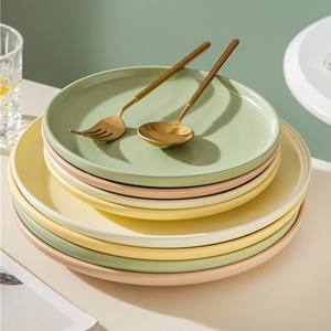 Vaisselle circulaire en céramique blanche multifonctionnelle Vaisselle en céramique Outils <span class=keywords><strong>de</strong></span> table en pierre familiale pour restaurant <span class=keywords><strong>Assiette</strong></span> <span class=keywords><strong>de</strong></span> <span class=keywords><strong>comptoir</strong></span> à dessert Vente en gros - Product Image 1