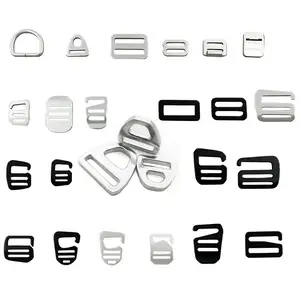 Kunden spezifische Silber Aluminium D Ring Dreieck Schieber gurt D Schnalle G-Form Schnalle 9 Form Schnalle Für Hunde halsband/Geschirr/Haustier Leine