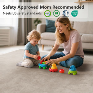 Tappeto <span class=keywords><strong>in</strong></span> Memory Foam di Alta Qualità per Cameretta Bambini, Antiscivolo, Morbido, <span class=keywords><strong>in</strong></span> Velluto Corallo, per Soggiorno - Product Image 4