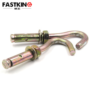 Ancrage à expansion en zinc coloré pour fixation de ventilateur, avec <span class=keywords><strong>crochet</strong></span> et boulon traversant pour manchon de béton - Product Image 2