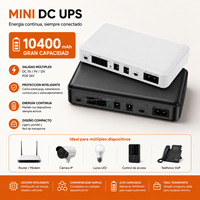 NIUNIU Portable DC UPS 12V 2A 10400mAh Pengisi Daya Baterai Mini dengan Perlindungan Petir untuk Ponsel & Lampu Strip LED