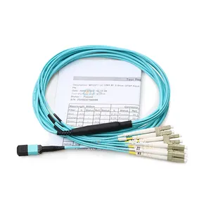 6/8/12/24 núcleo MPO para MPO LC Breakout Cabo Arreios para LC Cabo Patch Cord Fanout MPO-LC