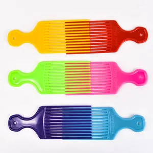 Heat Resistant High Quality Professional Plastic Hair Pick Afro Combs Salon Black Men Barber Pick Comb For Afro Hair