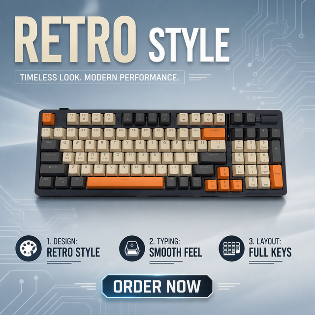 Custom K96 96Key Anti Ghosting Mechanical Keyboard Hot Swap PCB ABS Double Shot Keycaps TypeC 1.8M Full Copper Cable