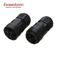 Exceedconn IP68 câble d'extension prise étanche connecteur de fil électrique