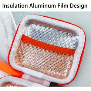 Orange Small <b>EVA</b> Medicine Storage Case Travel Insulation Aluminum Film Medicine Cooler Bag - Product Image 6