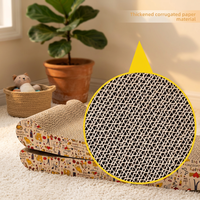 Grattoir pour chat de grande taille - Jouet durable en carton ondulé, design auto-entretenant et anti-stress pour une utilisation en espace spacieux