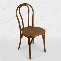 Chaise de restaurant en résine JIHOW, couleur châtaigne, design moderne antique, légère, durable, usage commercial