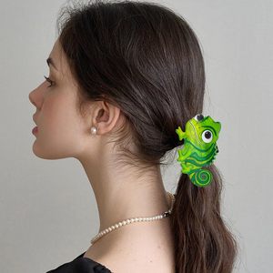 Pinza de Pelo Antideslizante con Diseño Creativo de Garra de Lagarto, Pinza de Tiburón Verde, Accesorio para el Cabello con Forma de Cabeza de Animal, Venta al por Mayor - Product Image 5