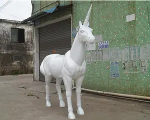 Garden Decoration Life Size Art Resin Fiberglass Unicorn Statue