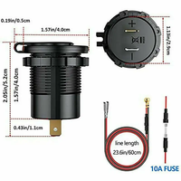 Chargeur USB PD Type C pour voiture et camion 12V-24V, prise de charge rapide QC 3.0