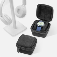Boîte de rangement pour montres / Étui de présentation pour montres pour hommes, compatible avec toutes les montres-bracelets et montres connectées jusqu'à 50 mm, 1, 2, 3, 4, 5 emplacements, noir