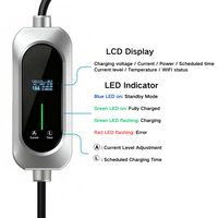 Chargeur de voiture électrique portable OEM ODM pour usage domestique, courant réglable 32A, niveau 2, type 2, type 1, station de charge GBT