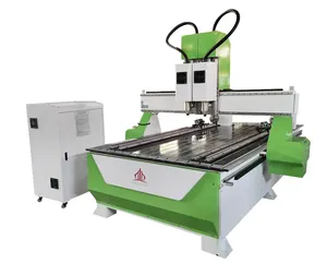 Sıcak satış ağır 4x8 Feet çok dles CNC gravür yönlendirici 1530 1325 çift kafaları CNC Router