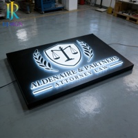 Enseignes lumineuses 3D LED personnalisées en métal peint, enseigne lumineuse en métal 201 pour entreprise, bureau, panneau signalétique