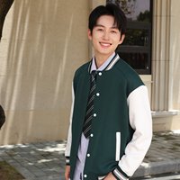 Veste de baseball unie de haute qualité avec logo personnalisé, uniforme d'équipe, veste brossée vierge pour homme