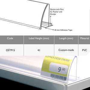 Hookei High-Quality Supermarket Data <b>Strips</b> <b>PVC</b> Adhesive Data <b>Strips</b> with Rail Support Size and Color Custom in Wholesale - Product Image 4