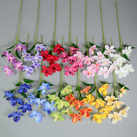 Fleurs artificielles en soie, imprimées en 3D, lys à tige unique, décorations de mariage de haute qualité, branche de fleur artificielle