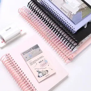 2024 planner Notebook personalizzabili colorato angolo dorato caldo a spirale taccuino e pianificatore di stampa personalizzata Agenda