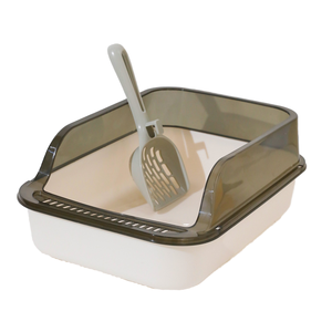 Ekstra büyük yarı kapalı kedi kum kabı yavru kedi için yüksek çit ile rahat alan Pet temizlik ürünü temizlemek kolay - Product Image 5