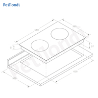 Table de cuisson électrique encastrable de haute qualité, 4500W, double brûleur, à bobine radiante, Prestige