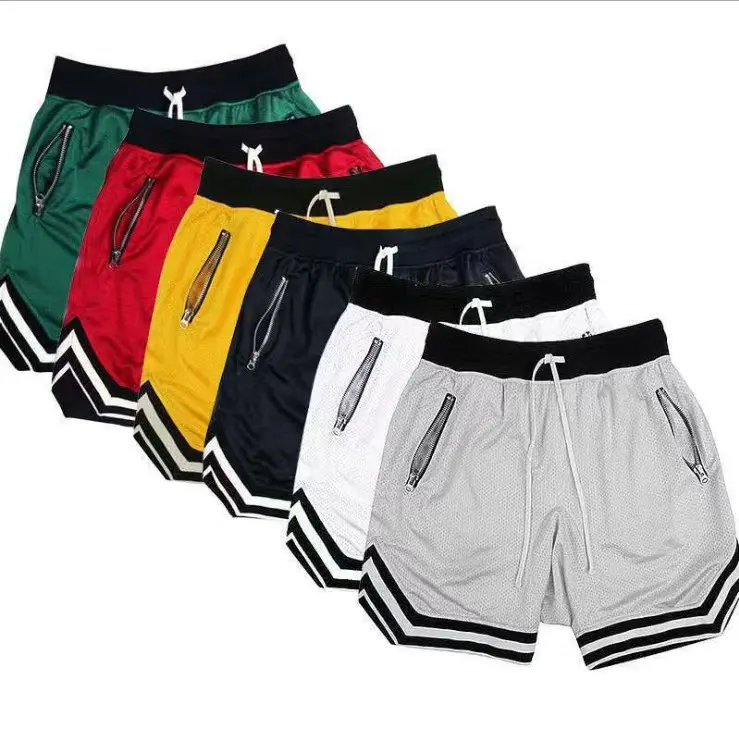 wholesale mesh shorts custom fitness sweat quick drying breathable custom basketball shorts for men