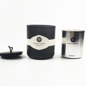 Con <span class=keywords><strong>velas</strong></span> perfumadas de soja en tarro de cristal transparente, gran caja de regalo púrpura - Product Image 2