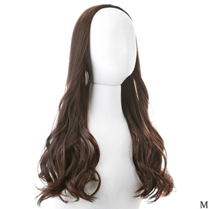 Demi-<span class=keywords><strong>perruque</strong></span> en cheveux humains 3/4, fabriquée à la machine, cheveux raides longs de 14 à 28 pouces, cheveux brésiliens Remy, demi-perruques pour femmes, pour couvrir les cheveux blancs - Product Image 1