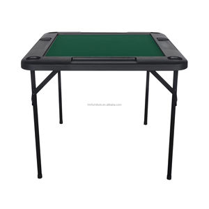 Table à cartes Domino en plastique noire polyvalente et moderne Mobilier d'extérieur pliable pour parcs hôtels halls ateliers entrepôts - Product Image 2