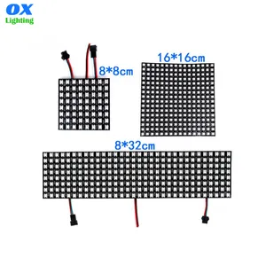 发光二极管点阵面板显示板灯16x16 8x32 8x8柔性Rgb 5v WS2812B像素可编程发光二极管点阵