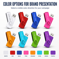 Kustom Logo populer putar USB Flash Drive 1tb 2tb 4GB 8GB 16GB 32GB 64GB grosir murah USB Drive 2.0/3.0 dengan cetakan Logo