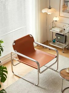 Chaise Bauhaus <span class=keywords><strong>vintage</strong></span>, <span class=keywords><strong>fauteuil</strong></span> en cuir de selle, chaise de salon - Product Image 2
