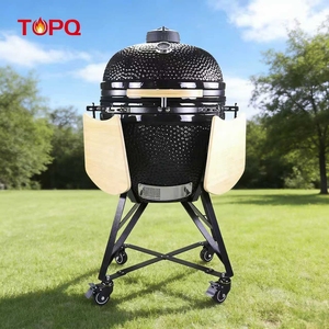 <span class=keywords><strong>Barbecue</strong></span> Kamado en céramique TOPQ de la série Premium, 23 pouces, <span class=keywords><strong>barbecue</strong></span> au charbon de bois, <span class=keywords><strong>fumoir</strong></span>, jardin extérieur - Product Image 1