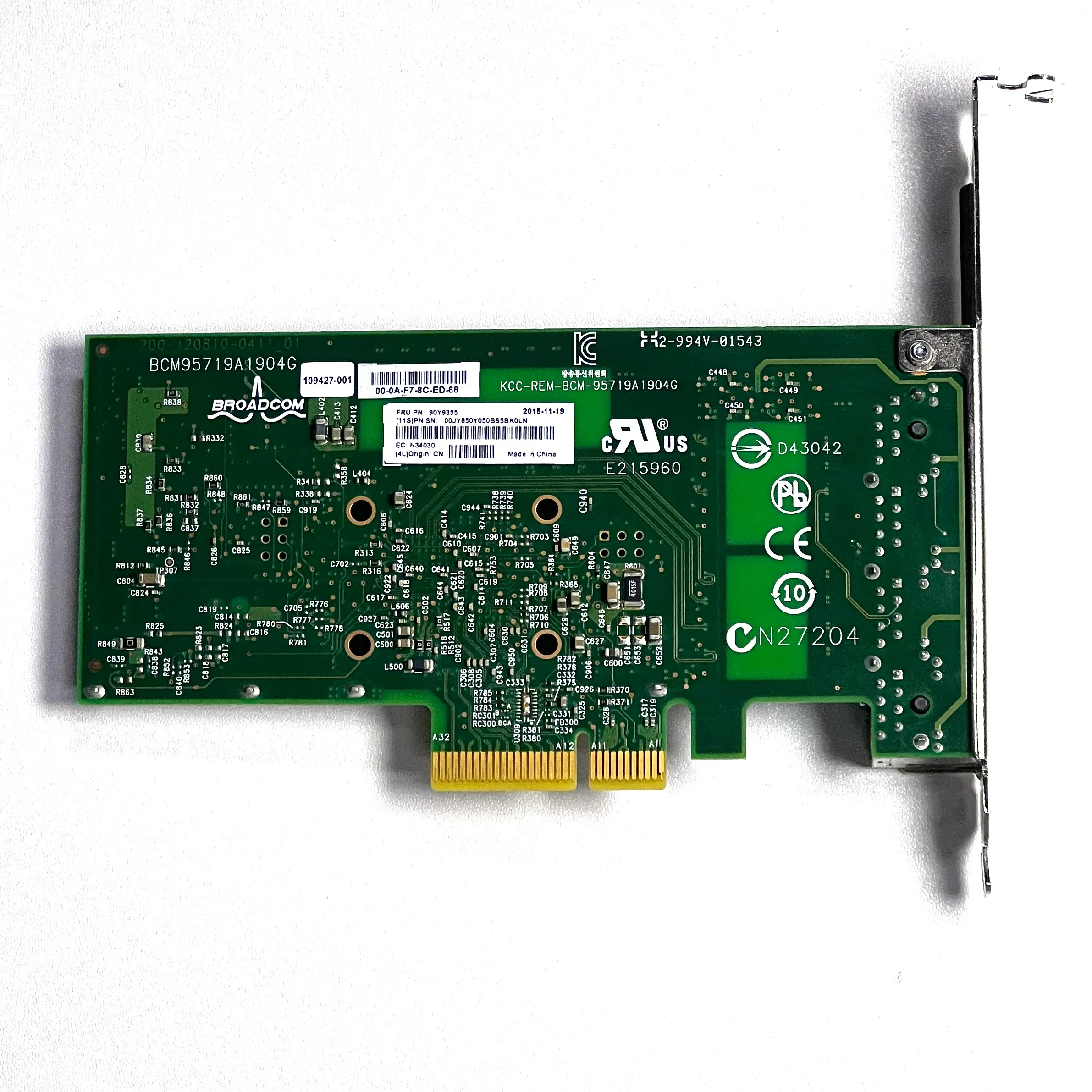 लेनोवो 90Y9355 4-पोर्ट Gbe PCI एक्सप्रेस 2.0 IBM सिस्टम X EDUP nic PCIe BCM5719 NetXtreme गीगाबिट नेटवर्क कार्ड के लिए