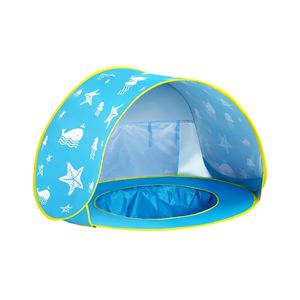 Abri de plage portable Ocean Pop-up UPF50+ avec protection UV pour bébé, tente de plage pour nourrisson - Product Image 1