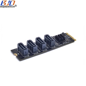 موصل 4 * SATA إلى NGFF NVME مفتاح B + <span class=keywords><strong>M</strong></span> بطاقة رافعة للتوسع 6 جيجابايت في الثانية متوفرة - Product Image 2