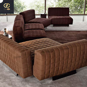 أريكة إيطالية فاخرة مصممة حديثًا مجموعة أرائك فيلا إبداعية شبه زاوية - Product Image 4