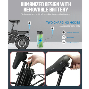 Bicicleta <span class=keywords><strong>El</strong></span>éctrica Plegable Mini de Acero de Alto Carbono de 48V 350W con Batería de Litio, Diseño Portátil para Viajes en <span class=keywords><strong>Tren</strong></span> y Desplazamientos Multimodales - Product Image 4