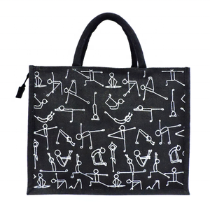 Bolsa de Compras de Yute con Estampado Completo, Fabricada en India, Bengala Occidental, por un Fabricante de Bolsos de Yute Promocionales para Yoga - Product Image 2