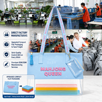 Sac de Mahjong Grande Capacité en PVC Transparent avec Pochette Supplémentaire, Fermeture Éclair Lisse, pour Tournois en Extérieur, Fabrication Personnalisée, Certifié BSCI