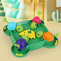 Jeu de société interactif éducatif en plastique pour parents et enfants, jeu de société Tortue à haricots, ensemble de 36 pièces, jouet à manger des haricots