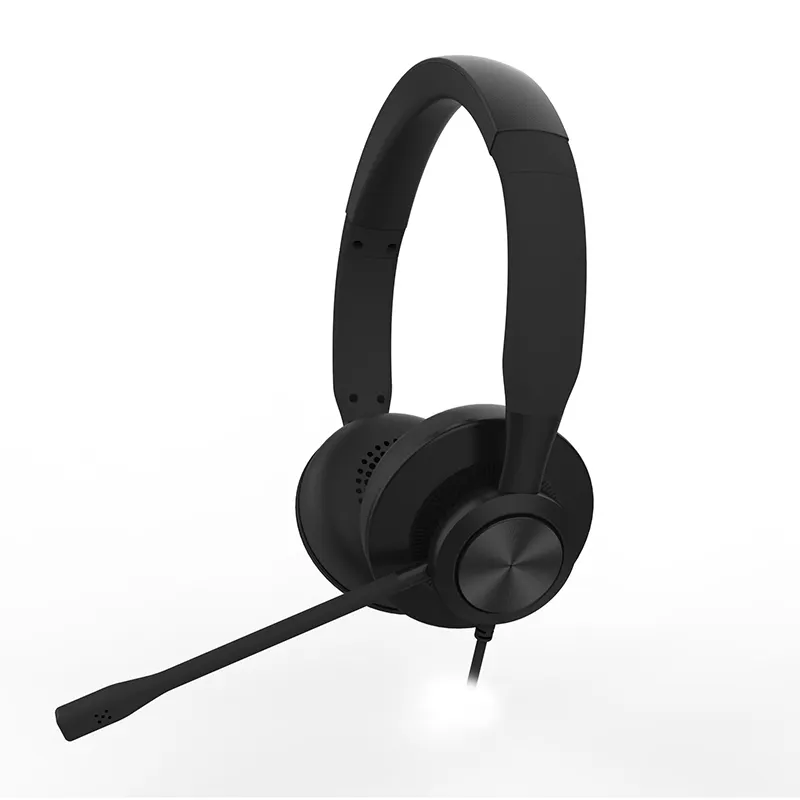 유선 Auriculares USB 콜 센터 헤드셋 소음 헤드폰 제어 버튼 노트북 PC