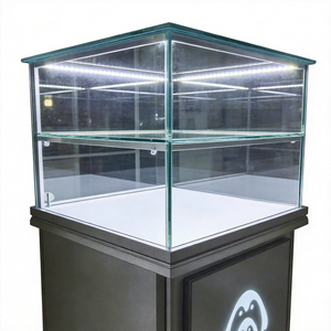 <span class=keywords><strong>Colonne</strong></span> de présentation de bijoux autoportante moderne avec éclairage LED et <span class=keywords><strong>vitrine</strong></span> <span class=keywords><strong>en</strong></span> <span class=keywords><strong>verre</strong></span> pour centre commercial de luxe, boutique de détail - Product Image 4