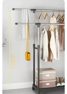 <span class=keywords><strong>Appendiabiti</strong></span> avvolgi <span class=keywords><strong>appendiabiti</strong></span> <span class=keywords><strong>appendiabiti</strong></span> portaoggetti a doppio palo stendibiancheria per vestiti <span class=keywords><strong>appendiabiti</strong></span> in piedi - Product Image 3