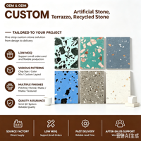 Panneau en résine époxy de haute qualité, motif terrazzo coloré, dessus de table/design de meubles, pierre artificielle