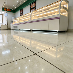 Refrigerador comercial curvo <span class=keywords><strong>de</strong></span> vidrio para exhibición <span class=keywords><strong>de</strong></span> <span class=keywords><strong>repostería</strong></span>, vitrina <span class=keywords><strong>de</strong></span> pasteles <span class=keywords><strong>de</strong></span> doble nivel con iluminación LED para pastelería - Product Image 4